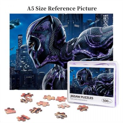 Black Panther Wooden Jigsaw Puzzle 500 Pieces Educational Toy Painting Art Decor Decompression toys 500pcs