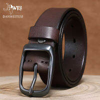 [DWTS] Leather belt men luxury strap male belts for men new fashion classic vintage pin buckle Cowskin Casual high quality