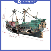 ? Homepet พิพิธภัณฑ์สัตว์น้ำขนาดใหญ่ตกแต่งเรือตู้ปลาเรืออากาศแยก shipwreck Fish TANK Decor