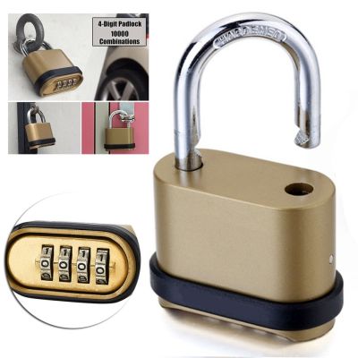 Four-digit Combination Lock Padlock With Number Weatherproof ☆WeCynthia