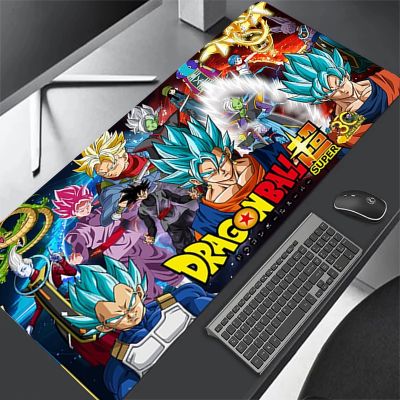 ﹉☈ Goku Keyboard and Mouse Pad Gamer Mat LargeTable Pads Gaming Computer Desks Anime Mousepad Cute for Office Desktop Deskmat Rug