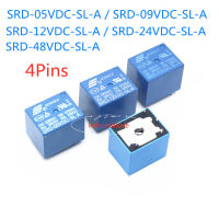 รีเลย์ไฟฟ้าดั้งเดิม10ชิ้น SRD-05VDC-SL-A SRD-09VDC-SL-A SRD-48VDC-SL-A SRD-24VDC-SL-A SRD-12VDC-SL-A 4พิน10A 5V 9V 12V 24V 48V