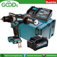 MAKITA DF001GM101 สว่านไร้สาย 1/2″ (13 มม.) H/S:140/68 Nm. BL,AFT,XPT (XGT Li-ion-40Vmax) พร้อมแบตเตอรี่ 4.0 แอมป์ (BL4040) จำนวน 1 ก้อน และแท่นชาร์จแบบเร็ว (DC40RA) บรรจุในกล่อง MAKPAC Type 3 + ด้ามข้าง