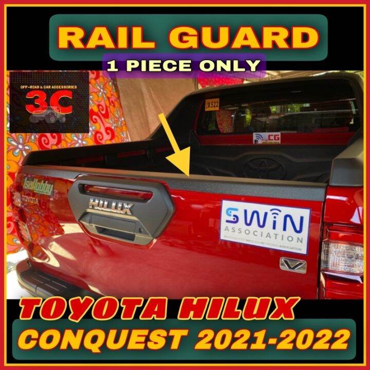 durable TOYOTA HILUX CONQUEST 20212022 RAIL GUARD (hilux accessories