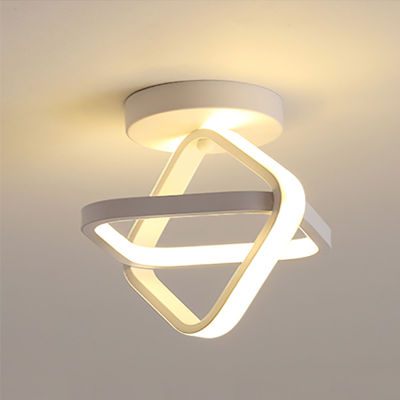 Modern simple 220110V acrylic led ceiling light aisle corridor indoor cloakroom dimming lighting round &amp; square home fixture