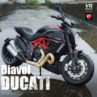 Maisto 112 Ducati Diavel คาร์บอนรถจักรยานยนต์รุ่นรถคอลเลกชัน Autobike Shork-Absorber Off Road Autocycle ของเล่นรถ