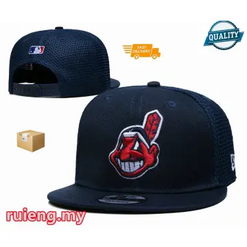 Cleveland Indians Chief Wahoo Black Red Grey NWT Adjustable Strap Baseball  Cap