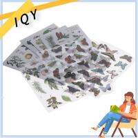 IQY 32Sheets หลากสี สติกเกอร์ติดผนัง สัตว์เลี้ยงสำหรับสัตว์เลี้ยง สติ๊กเกอร์รูปดอกไม้ สติกเกอร์โอนถ่าย สติกเกอร์รูปผลไม้ ดีไอวาย