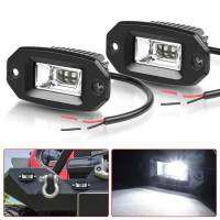 3นิ้ว4นิ้ว Flush Mount Led Pod Light Off Road Driving ไฟทำงานหมอกโคมไฟน้ำท่วม Beam รถไฟวิ่งกลางวัน12V 24V