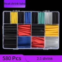 【CW】 580pcs Shrinkable Tube Shrinking Assorted Polyolefin Insulation Sleeving 2:1 Wire Cable Sleeve Repair