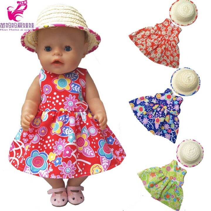 cw-43cm-baby-new-born-doll-dress-hat-for-18-quot-girl-doll-clothes-accessories-toys-skirt