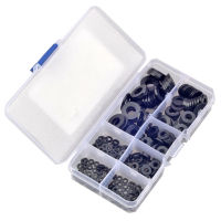 350PCS Black Nylon Flat Washer Set M2 M2.5 M3 M4 M5 M6 M8 Plastic Nylon Sealing Spacer Gasket Ring Assortment Kit