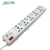 Power Strip Socket 5 way AC Universal Outlets Plug Surge Protector Individual Switch Overload Protection 3m/9.8ft Extension Cord