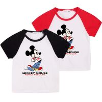 leijianwen1 Mickey ผ้าฝ้าย 6 สีเสื้อยืดเด็กและเด็กชายลายมิกกี้การ์ตูนเด็กผู้หญิง(90-140 เซนติเมตร)