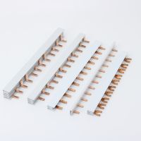 ทองแดง Busbar สำหรับการกระจายเซอร์กิตเบรกเกอร์ PIN TYPE MCB เชื่อมต่อ Busbar เบรกเกอร์รวมขั้ว