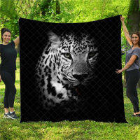 Animal Print Quilt Fashionable Breathable Super Soft Bedroom Decor Modern Home Bed Set For All Seasons