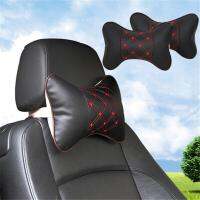 Car Neck Pillows Both Side PU Leather Pack Headrest For Head Pain High Quality Comfortable Universal Car Pillow Seat Cushions