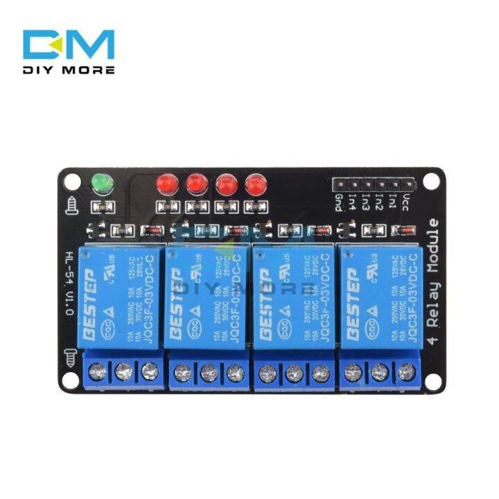 diymore 3V 3.3V 4channel Relay Module Low Level Trigger with Light