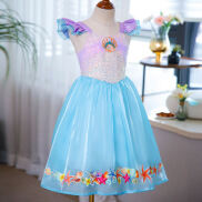 Đầm công chúa cosplay halloween cho bé gái mẫu Nàng tiên cá Ariel hàng