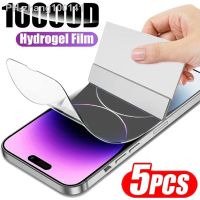 5Pcs Hydrogel Film For iPhone 14 Pro Max 8 7 14 Plus Full Cover Screen Protector For iPhone 13 12 Mini 11 PRO X XS MAX Not Glass