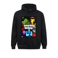 CowBebop Gta V Mosaic Hoodie For Men Anime Spike Japanese Manga Jet Faye Cotton Pullover Hoodie Men Harajuku Size XS-4XL