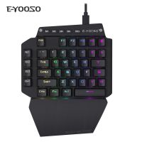 44 Keys USB Wired Left Hand Keyboard Single Hand Keyboard Mechanical Keypad Game Keyboard for Mobile Tablet Laptop PUBG Game LOL