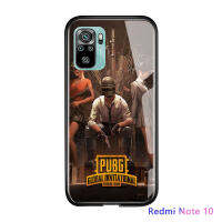 UCUC เคสใส่โทรศัพท์สำหรับเซียวมี่เซียวมี่เรดมี่หมายเหตุ10S Redmi Note10S PUBG ฝาครอบเกมมือถือเกมสำหรับชาย Glossy กระจกเทมเปอร์ฝาหลังปลอก