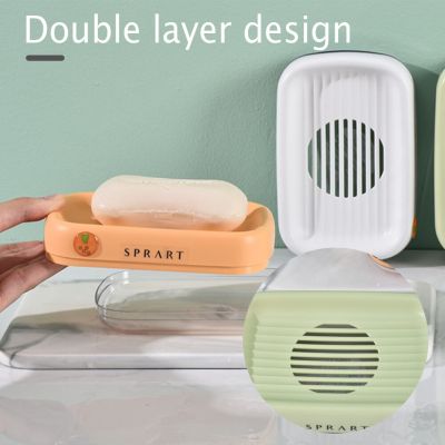 Double Layer Soap Box No Drilling Soap Storage Holder for Bathroom Wall Soap Dish Container Bath Accessories мыльница для мыла Soap Dishes