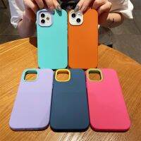 BOUND （in stock）เคสไอโฟน] กันฝุ่นกันกระแทก สไตล์เรียบง่าย สีทึบ Apple11 12promax เคสมือถือ TPUนุ่มนิ่ม iPhone 13