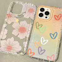 Varnish Painting Flower Case เคสโทรศัพท์ซิลิโคน TPU ใส แบบนิ่ม สําหรับ IPhone 14 13 12 11 Pro Max 8 7 Plus X XR XS 6Plus SE 2020 Airbag Case