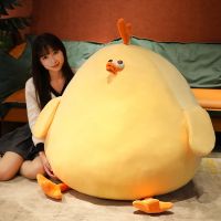 Squishy Yellow Chick Doll Stuffed Fatty Soft Chicken Animal Plush Toy Elastic Pillow Cuddly Baby Toy Comforting Birthday Gift