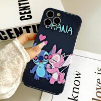 เคส Stitch Angel สำหรับ Oppo Reno 8T 8Z 8 Pro 7Z 7(5G) 7 Pro 6(5G) 5 Pro 5F 5Lite 4F 4Lite 4Z 5G เคสโทรศัพท์กันกระแทกพลาสติกแข็งคู่รูปการ์ตูน5G