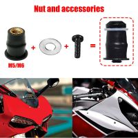 10/30Pcs M5 M6 Well Nut  Metric Rubber Motorcycle Windshield Rubber Rivet Nut with Accessories for Honda for Suzuki Nails Screws Fasteners