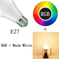 หลอดไฟควบคุมสี B22 4.0โคมไฟ110V หลอดไฟบลูทูธ Led App สีโดย16 RGB สมาร์ท220V RGBW ไร้สาย E27ล้านผ่านทางหลอดไฟ