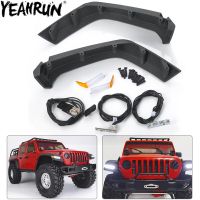 YEAHRUN Wheel Eyebrow Light LED Lamp Spotlight for 1/10 Axial SCX10 III AXI03007 RC Car Fender Decorative Parts  Power Points  Switches Savers