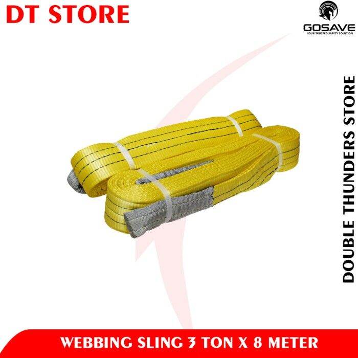 Gosave bing Sling Belt 3 Ton x 8 Meter / Tali Sabuk 3T x 8M Lazada