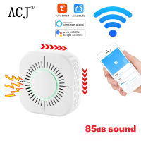 ACJ WiFi ฟังก์ชั่น Tuya และ Smart Life เครื่องตรวจจับควัน Fire Sound Alarm Sensor 110db Security Protection Alarm สำหรับ Home Automation