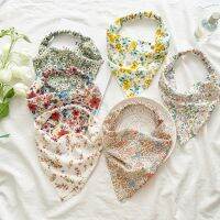 【YF】 Pastoral Style Bandanas Floral Print Triangle Hair Scarf Hairband for Girls Headbands Baby Accessories Turban