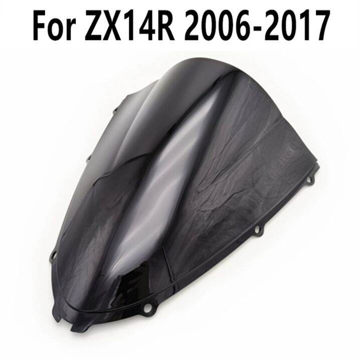 กระจกบังลมหน้ารถสปอยเลอร์สีดำใสสำหรับ-zx14r-zx-14r-2006-2007-2008-2010-2011-2012-2013-2017