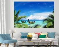 Tropical Beach Wall Art Tropical Beach Wall Decor Tropical Beach Canvas Art Tropical Beach โปสเตอร์ Tropical Beach พิมพ์ Tropical Beach Photo. 1ชิ้นไม้ภายในกรอบหรือ Frameless (หรืออลูมิเนียมสีดำกรอบ)