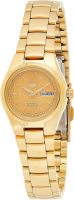 Seiko Mens SNXL72 Seiko 5 Automatic Gold-Tone Stainless Steel Bracelet Watch with Patterned Dial