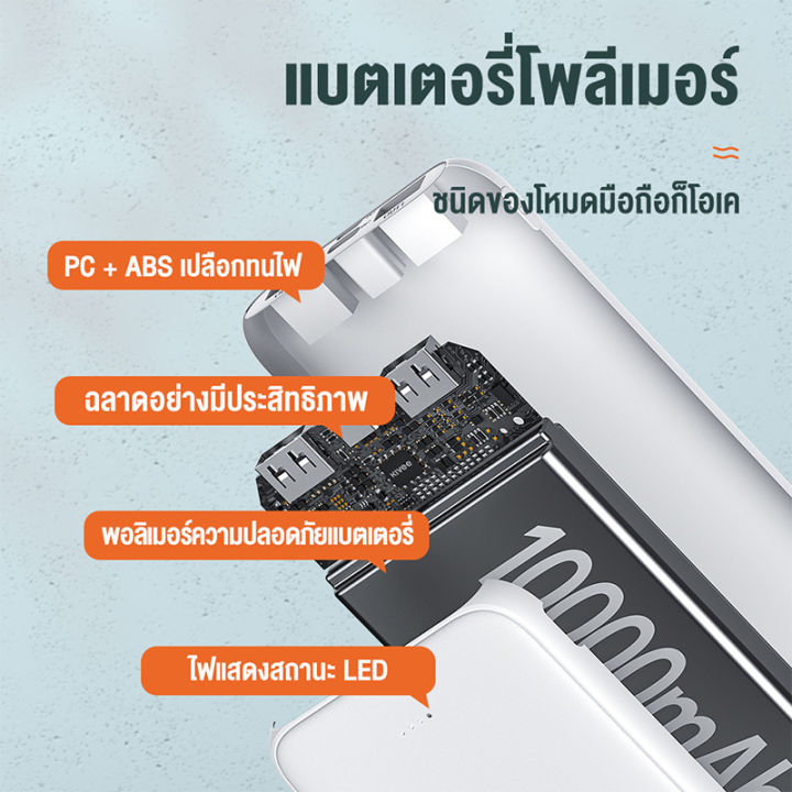 basike-พาวเวอร์แบงค์-power-bank-10000mah-usb-แบตสำรองชาร์จเร็ว-เพาเวอร์แบงค์-แท้100-แบตมือถือ-แบตสำรองแท้-แบตเตอรี่สำรอง-fast-charqing-แบบพกพา