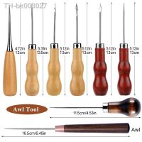 ◙✻ 1PC Wooden Handle Sewing Awl Scratch Awl Tool Pin Punching for Leather Pouch Hole DIY Handmade Stitcher Shoe Repair Tool