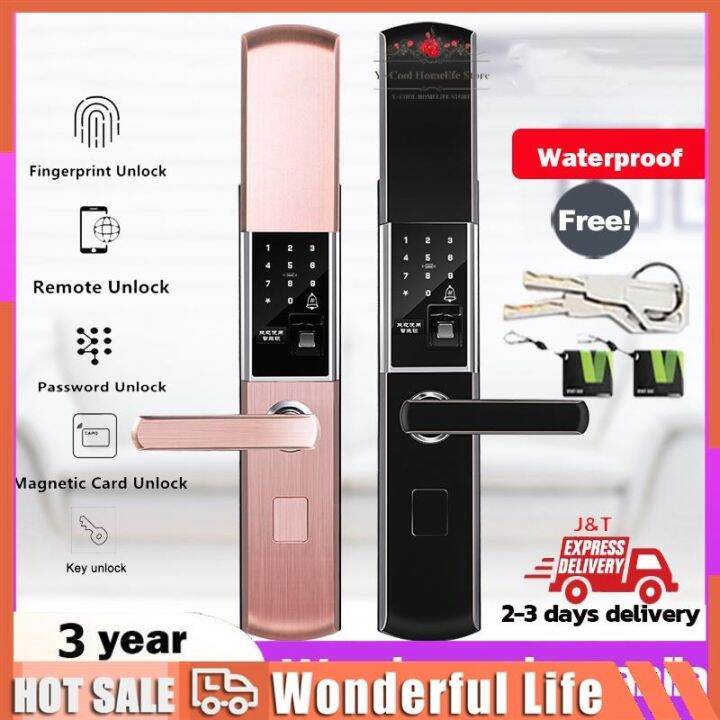 Smart Automatic Sliding Door Lock Security Fingerprint Lock Home Hotel Main Door Electronic Lock