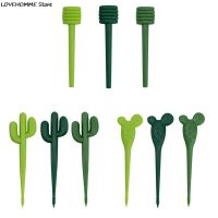 3/6pcs Cactus Fruit Forks Party Salad Cake Picks Snack Sticks Kids Tableware Food Picks Reusable Washable Children Toothpicks