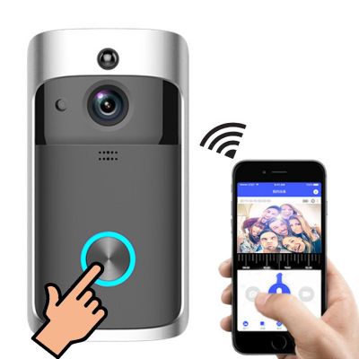 ✳⊕ V5 Wireless Smart Doorbell Night Vision 720P HD Video Indoor Ding-Dong Machine Motion Sensing with Noise Canceling Microphone