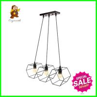 ไฟช่อ LUMAX 01-02934 สีดำ 3 หัวMULTI-PENDANT LAMP LUMAX 01-02934 BLACK 3-LIGHT **สามารถออกใบกำกับภาษีได้ค่ะ**