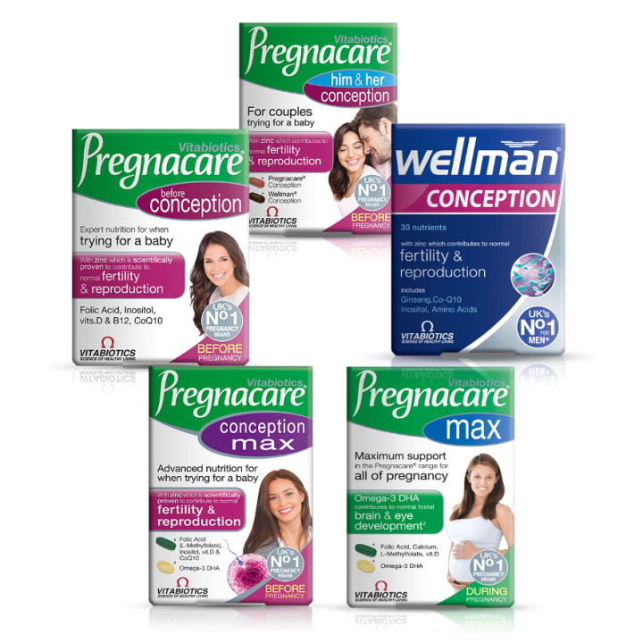 Vitabiotics Pregnacare Him Her or Her Max Wellman Before Conception