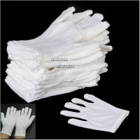 12 Pairs Cotton White Gloves General Purpose Moisturising Lining Gloves L Size