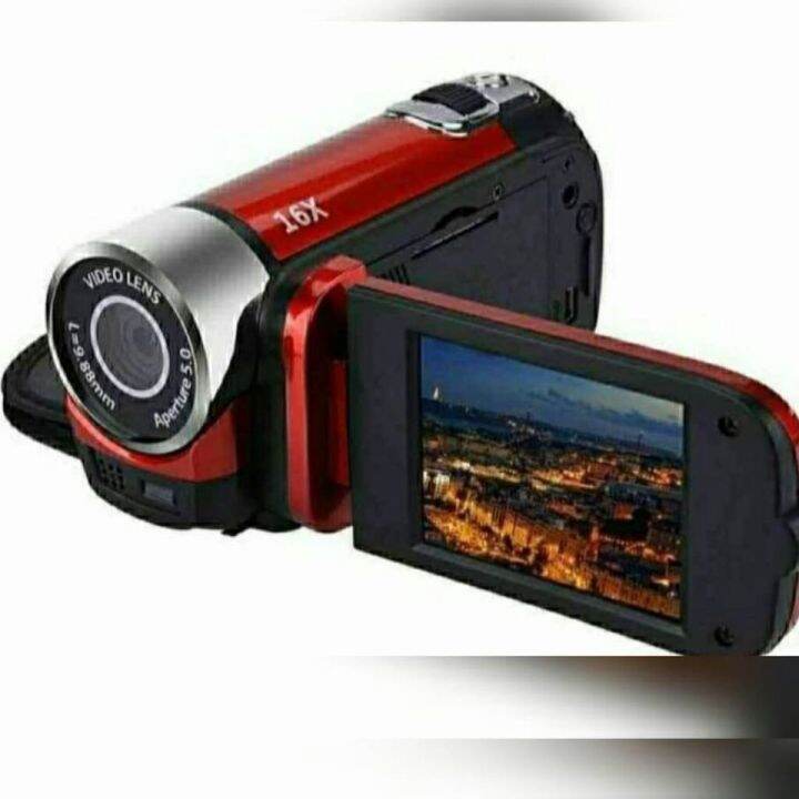 Handycam 1080P Full HD 16X Zoom Digital Merekam Video Camera Portable